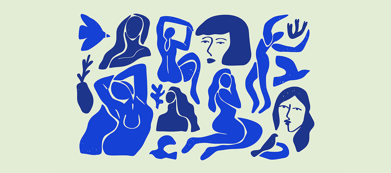 Illustration von Frauenkörpern